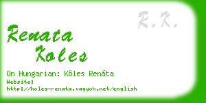 renata koles business card